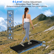 Lichico Running Treadmill Walking Pad w/Incline Remote Control for Home/Office, 2.5HP Brushless Motorized Compact Walking Jogging Machine Portable Treadmill with 0.5-4 MPH Speed Range